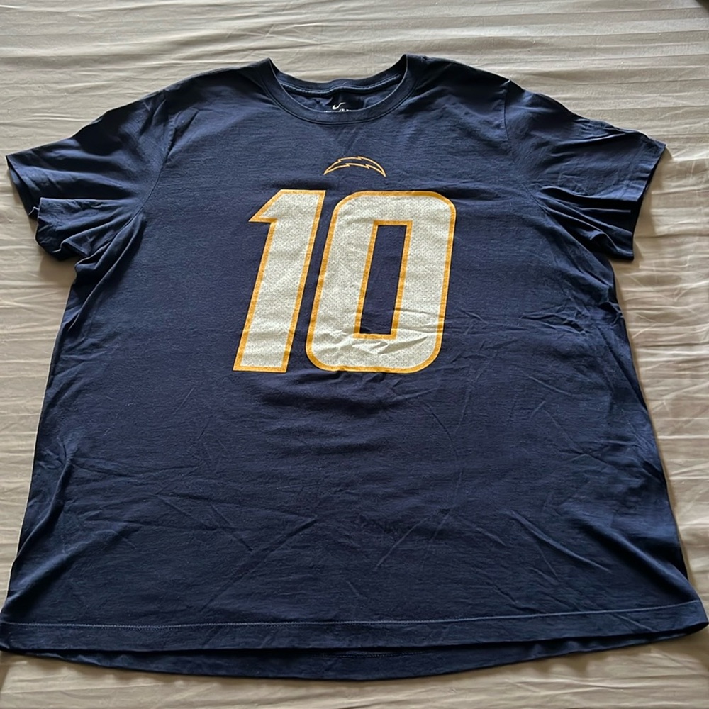 Nike Los Angeles Chargers Justin Herbert Navy Jersey Tshirt